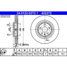 ATE 24.0122-0272.1 Bremsscheibe Ø330mm, Belüftet, beschichtet, hochgekohlt, mit Schrauben ATE 24.0122-0272.1 Bremsscheibe Ø330mm, Belüftet, beschichtet, hochgekohlt, mit Schrauben