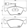 Brembo | Bremsbelagsatz, Scheibenbremse | P 23 077