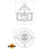 NRF | Thermostat, Kühlmittel | 725144