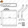 NRF | Wärmetauscher, Innenraumheizung | mit Rohr | 58150