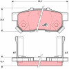 TRW | Bremsbelagsatz, Scheibenbremse | GDB3174