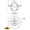 NRF | Thermostat, Kühlmittel | 725180