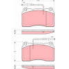 TRW | Bremsbelagsatz, Scheibenbremse | GDB1431