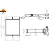NRF | Wärmetauscher, Innenraumheizung | mit Rohr | 54371