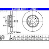 ATE 24.0122-0231.1 Bremsscheibe 257x22mm, 4x100, Belüftet, beschichtet