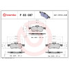 Brembo | Bremsbelagsatz, Scheibenbremse | P 83 087