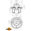 NRF | Thermostat, Kühlmittel | 725146