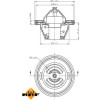 NRF | Thermostat, Kühlmittel | 725149