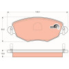 TRW | Bremsbelagsatz, Scheibenbremse | GDB1434
