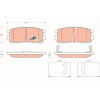 TRW | Bremsbelagsatz, Scheibenbremse | GDB1716