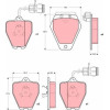 TRW | Bremsbelagsatz, Scheibenbremse | GDB1162