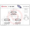 Brembo | Bremsbelagsatz, Scheibenbremse | P 30 081