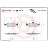 Brembo | Bremsbelagsatz, Scheibenbremse | P 36 017