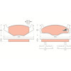 TRW | Bremsbelagsatz, Scheibenbremse | GDB454