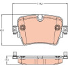 TRW | Bremsbelagsatz, Scheibenbremse | GDB2095