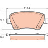 TRW | Bremsbelagsatz, Scheibenbremse | GDB2017