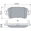 BOSCH | Bremsbelagsatz, Scheibenbremse | 0 986 494 043