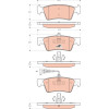 TRW | Bremsbelagsatz, Scheibenbremse | GDB1671