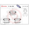 Brembo | Bremsbelagsatz, Scheibenbremse | P 30 076