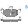 Meyle | Bremsbelagsatz, Scheibenbremse | 025 219 6514