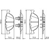 BOSCH | Bremsbelagsatz, Scheibenbremse | 0 986 494 349