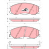 TRW | Bremsbelagsatz, Scheibenbremse | GDB3244