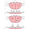 TRW | Bremsbelagsatz, Scheibenbremse | GDB1558