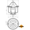 NRF | Thermostat, Kühlmittel | 725026