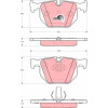 TRW | Bremsbelagsatz, Scheibenbremse | GDB1499