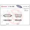 Brembo | Bremsbelagsatz, Scheibenbremse | P 54 034