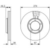 BOSCH | Bremsscheibe | 0 986 479 696