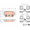 TRW | Bremsbelagsatz, Scheibenbremse | GDB1708