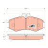 TRW | Bremsbelagsatz, Scheibenbremse | GDB1373