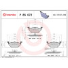 Brembo | Bremsbelagsatz, Scheibenbremse | P 85 072X