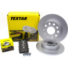 TEXTAR Bremsscheibe 92120903 Ø253 + 2355402 Beläge für SEAT VW SKODA AUDI LEON SC ALTEA GOLF