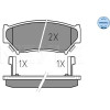 Meyle | Bremsbelagsatz, Scheibenbremse | 025 219 0715/W