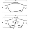 Brembo | Bremsbelagsatz, Scheibenbremse | P 83 043