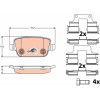 TRW | Bremsbelagsatz, Scheibenbremse | GDB1709