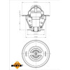 NRF | Thermostat, Kühlmittel | 725036