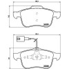 Brembo | Bremsbelagsatz, Scheibenbremse | P 23 103