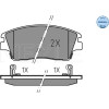 Meyle | Bremsbelagsatz, Scheibenbremse | 025 223 2917