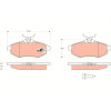 TRW | Bremsbelagsatz, Scheibenbremse | GDB1495