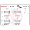 Brembo | Bremsbelagsatz, Scheibenbremse | P 49 023