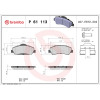 Brembo | Bremsbelagsatz, Scheibenbremse | P 61 113