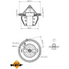 NRF | Thermostat, Kühlmittel | 725196