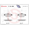 Brembo | Bremsbelagsatz, Scheibenbremse | P 50 068X