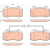 TRW | Bremsbelagsatz, Scheibenbremse | GDB2045
