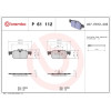 Brembo | Bremsbelagsatz, Scheibenbremse | P 61 112