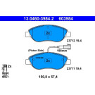 ATE | Bremsbelagsatz, Scheibenbremse | 13.0460-3984.2 ATE | Bremsbelagsatz, Scheibenbremse | 13.0460-3984.2