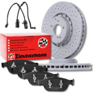 ZIMMERMANN 100.3363.70 Bremsscheibe Ø380 Gelocht + 25160.200.2 Bremsbeläge für AUDI SQ5